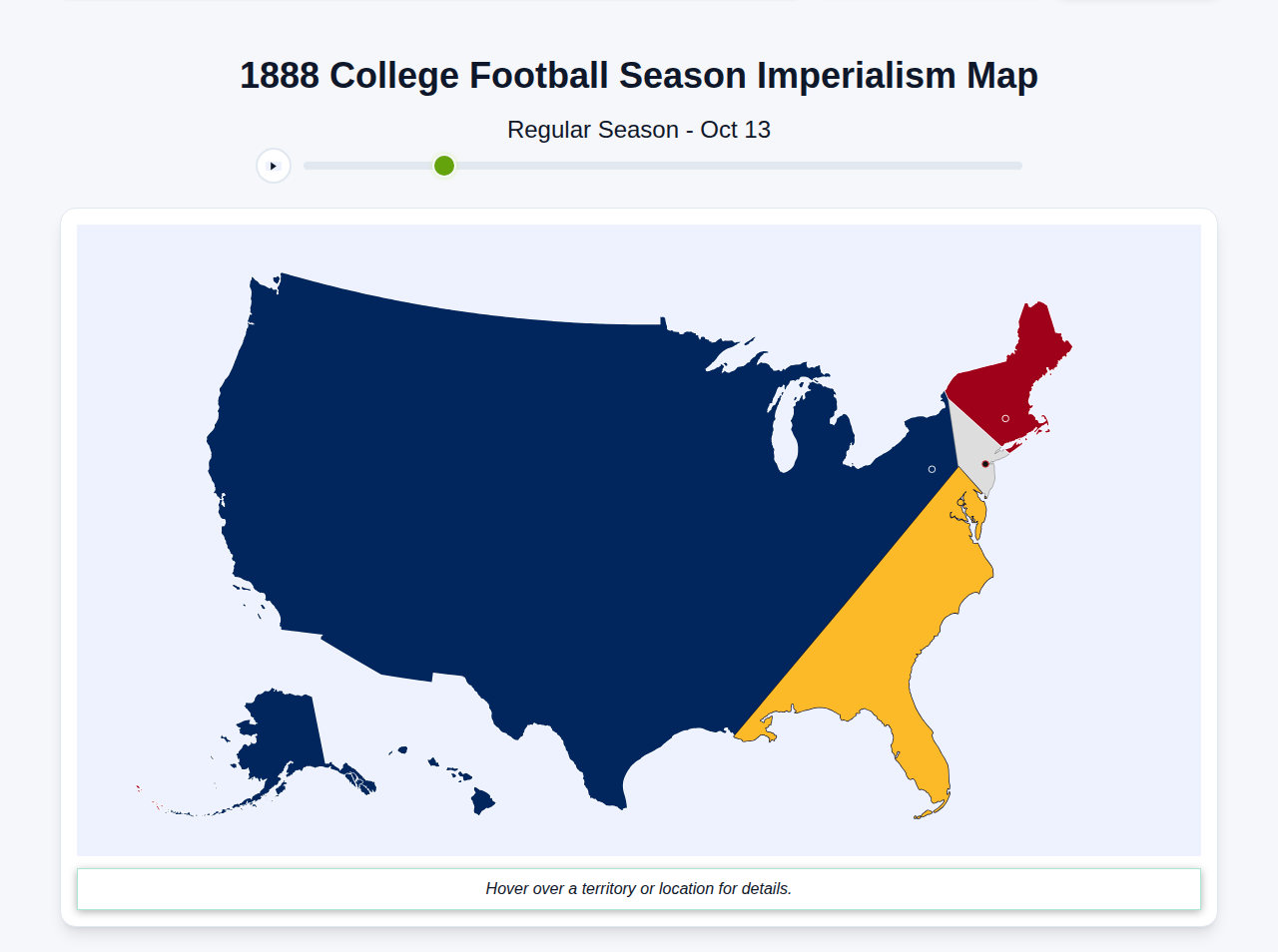 1888 College Football Imperialism Map