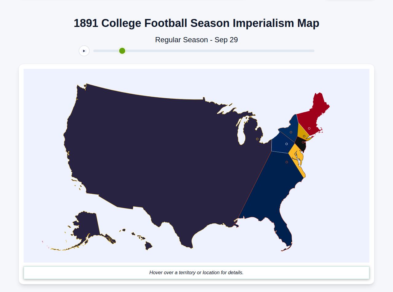 1891 College Football Imperialism Map