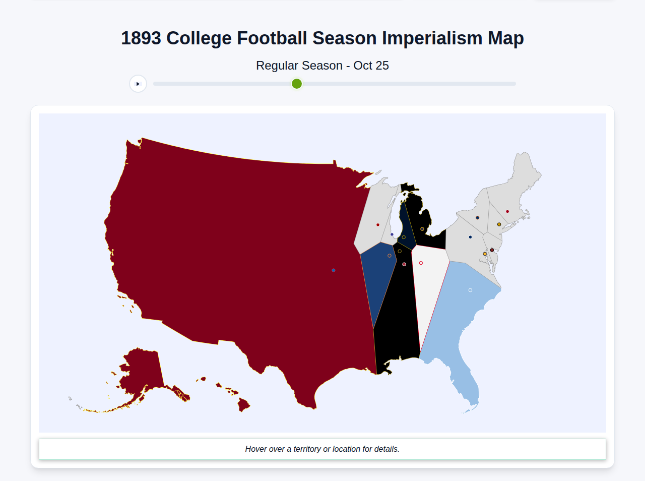 1893 College Football Imperialism Map