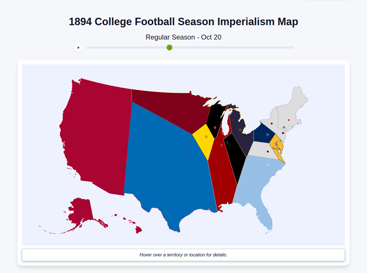 1894 College Football Imperialism Map