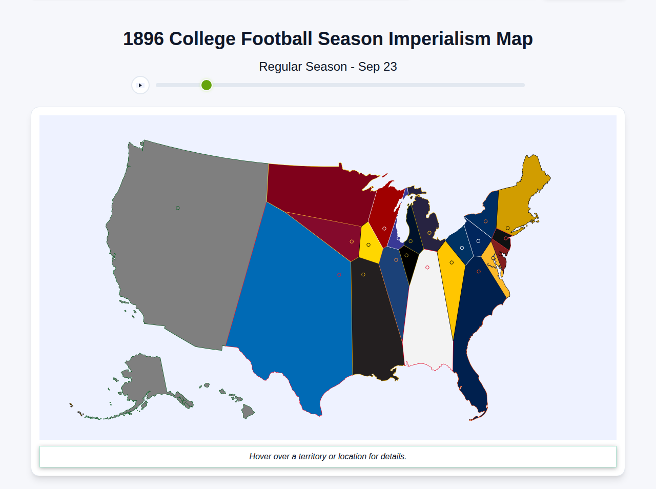 1896 College Football Imperialism Map