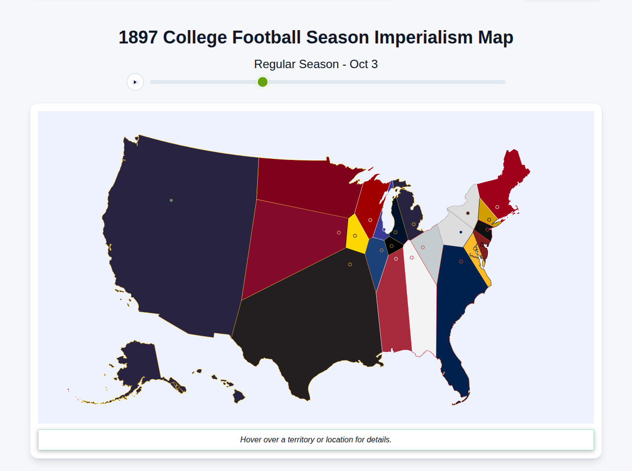 1897 College Football Imperialism Map