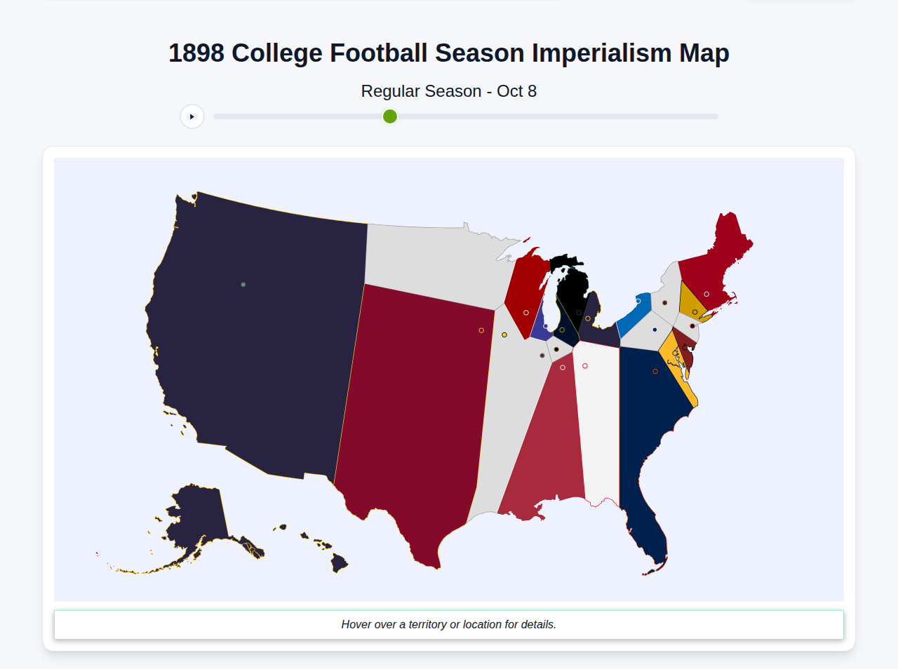 1898 College Football Imperialism Map