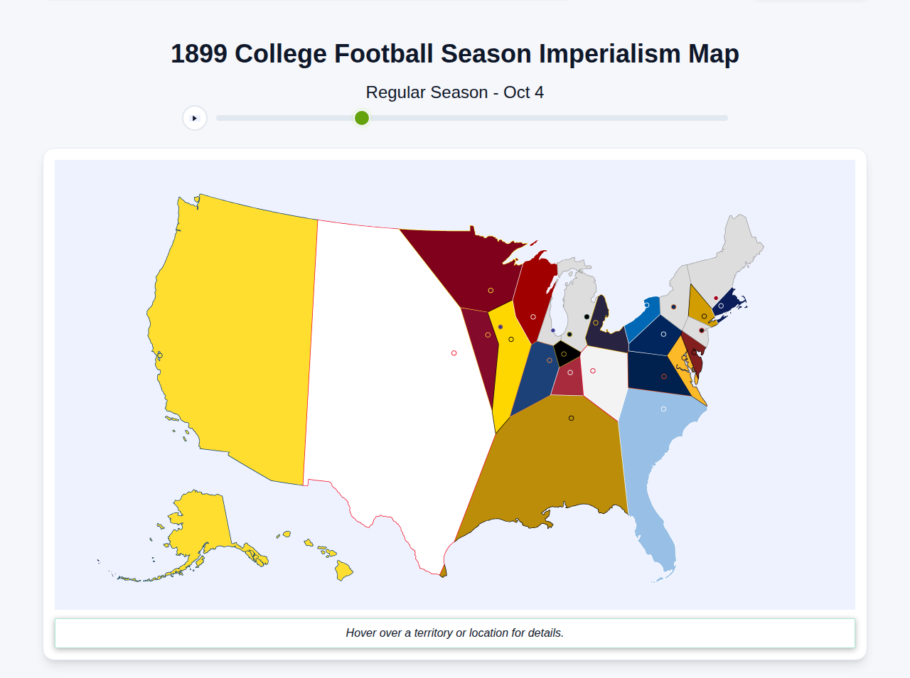 1899 College Football Imperialism Map