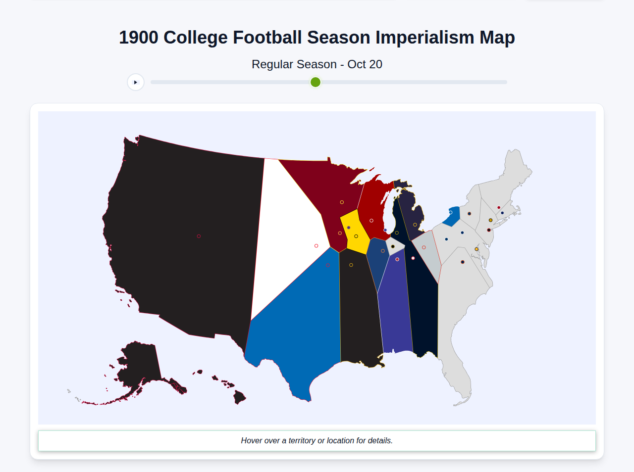 1900 College Football Imperialism Map