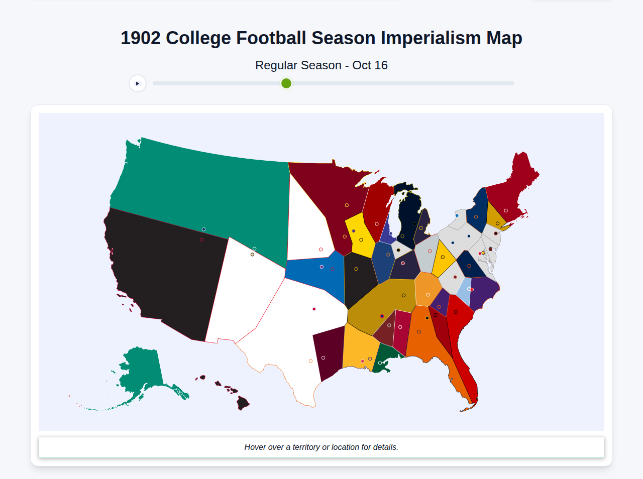 1902 College Football Imperialism Map