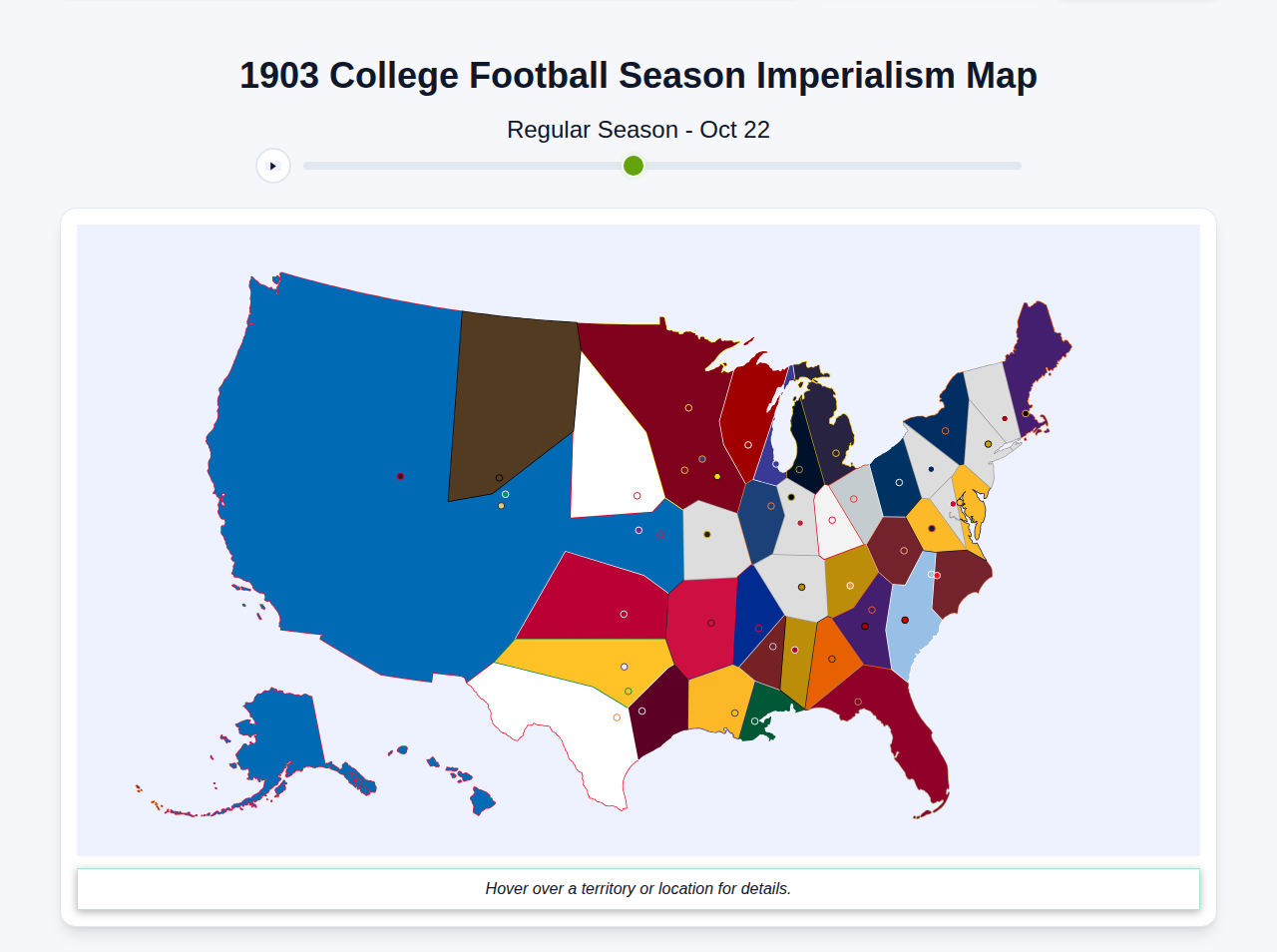 1903 College Football Imperialism Map