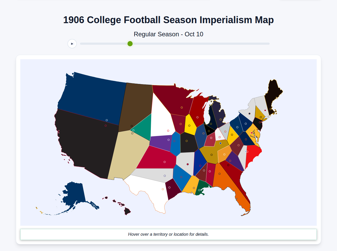 1906 College Football Imperialism Map