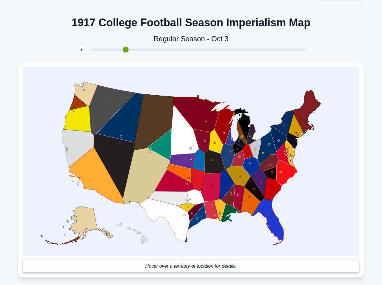 1917 College Football Imperialism Map