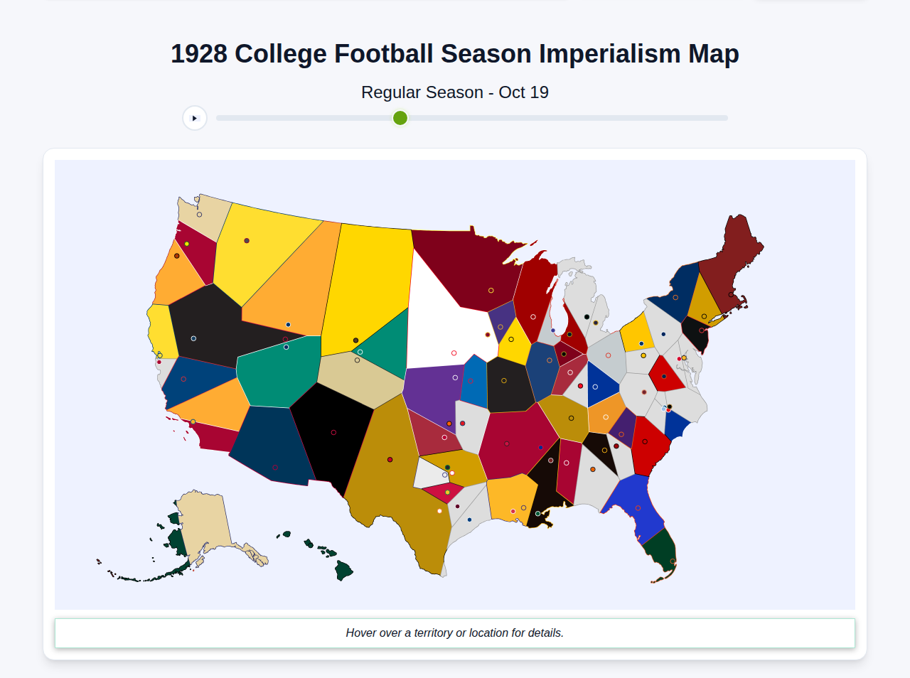 1928 College Football Imperialism Map
