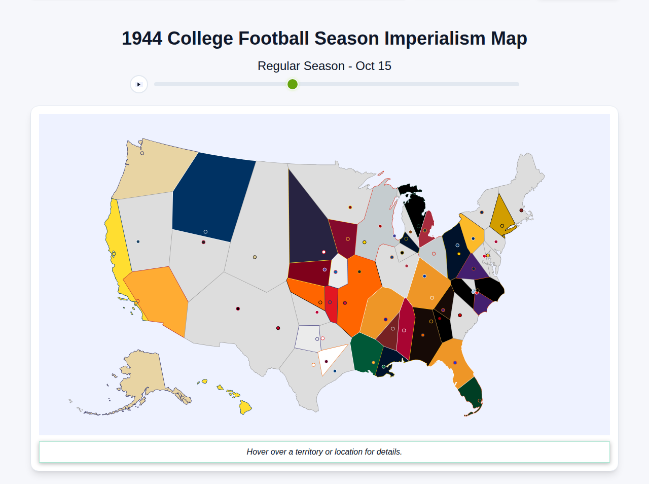 1944 College Football Imperialism Map