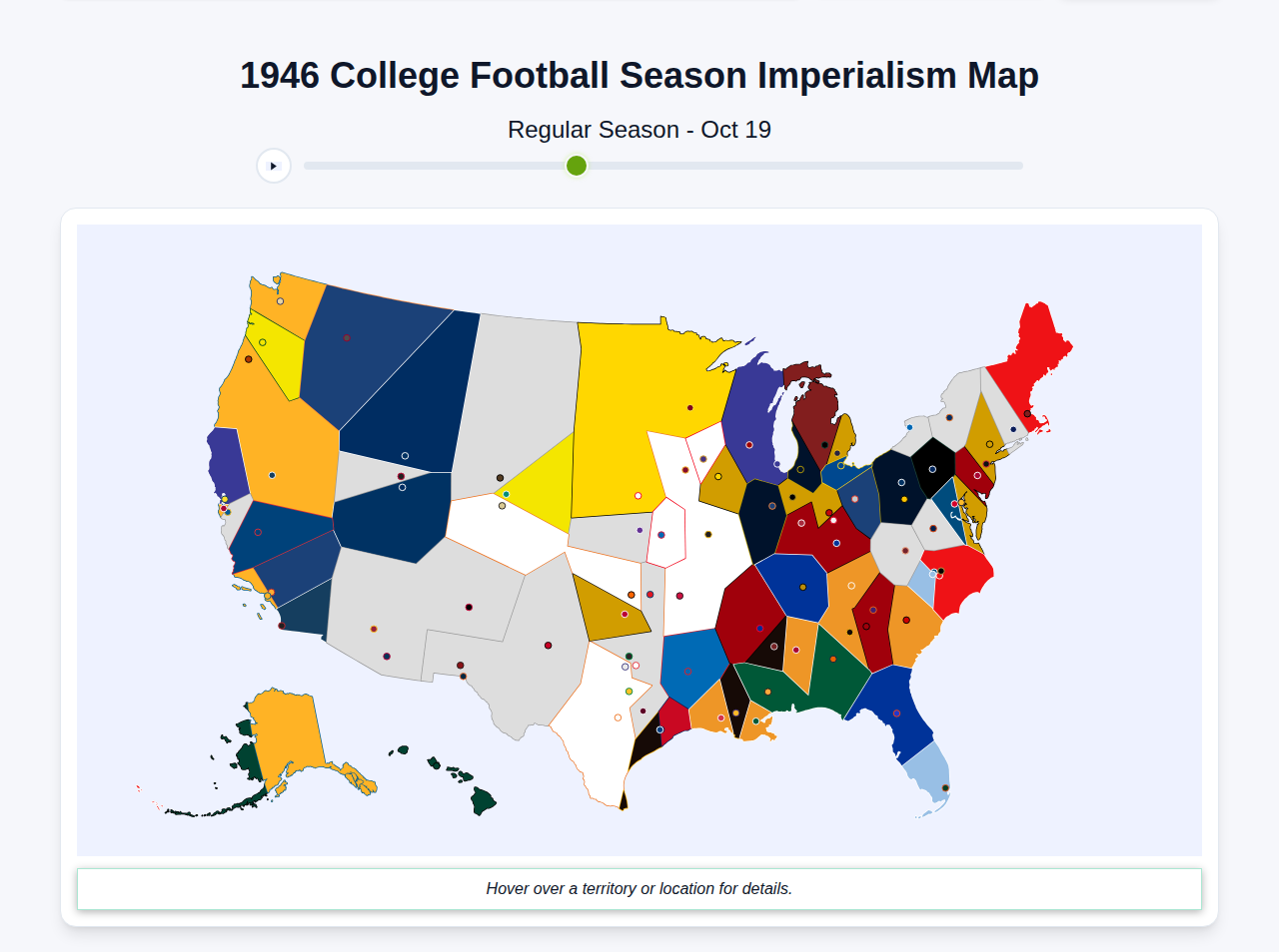 1946 College Football Imperialism Map