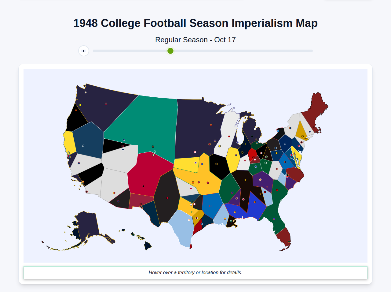 1948 College Football Imperialism Map