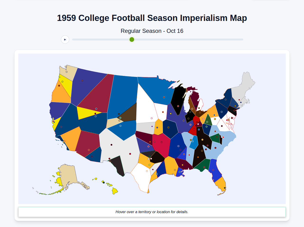 1959 College Football Imperialism Map