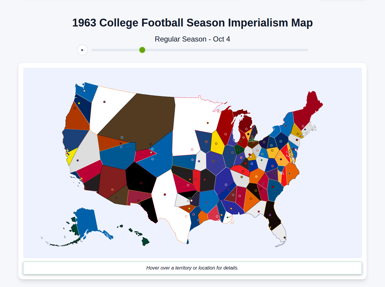 1963 College Football Imperialism Map