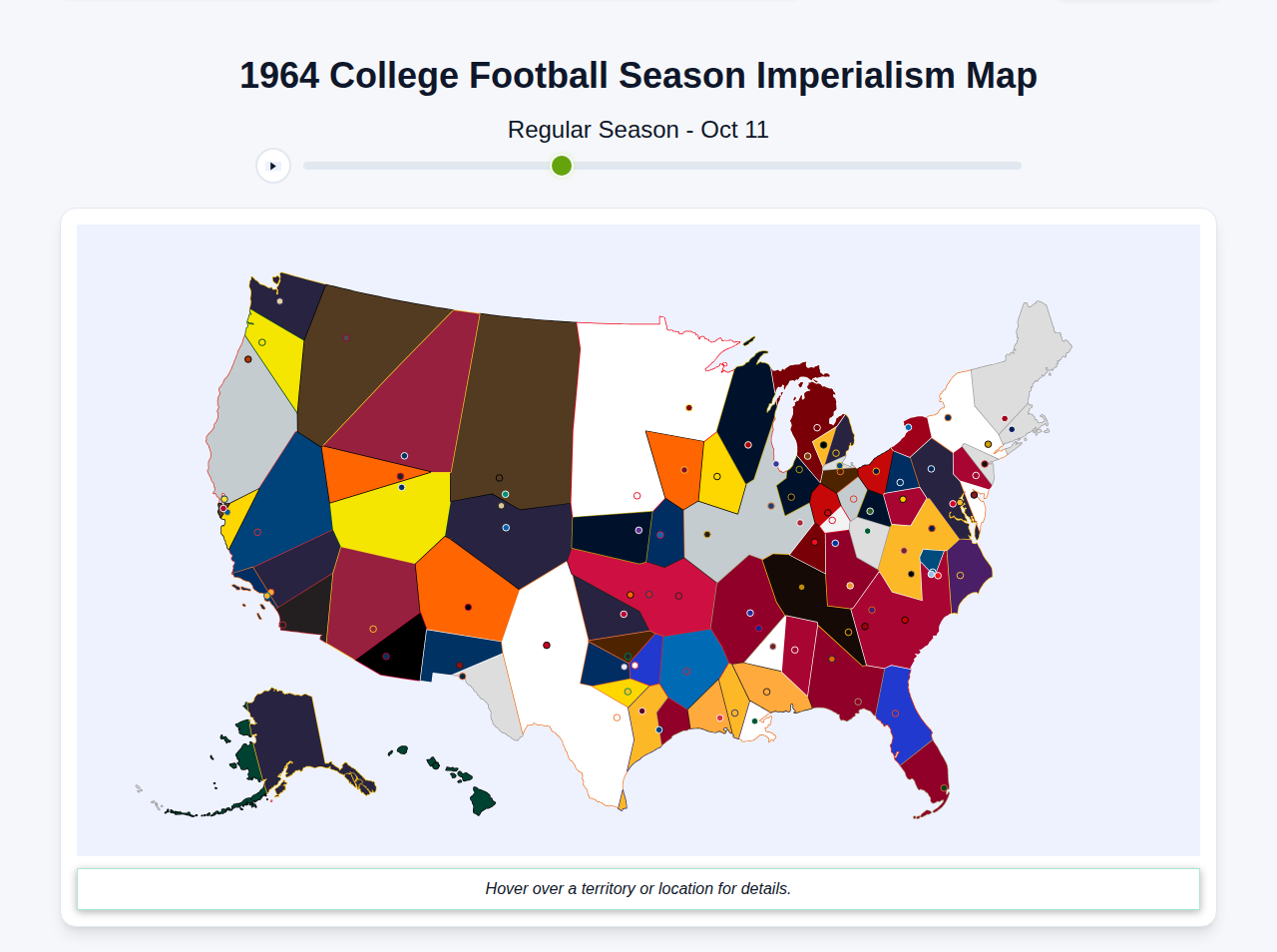 1964 College Football Imperialism Map