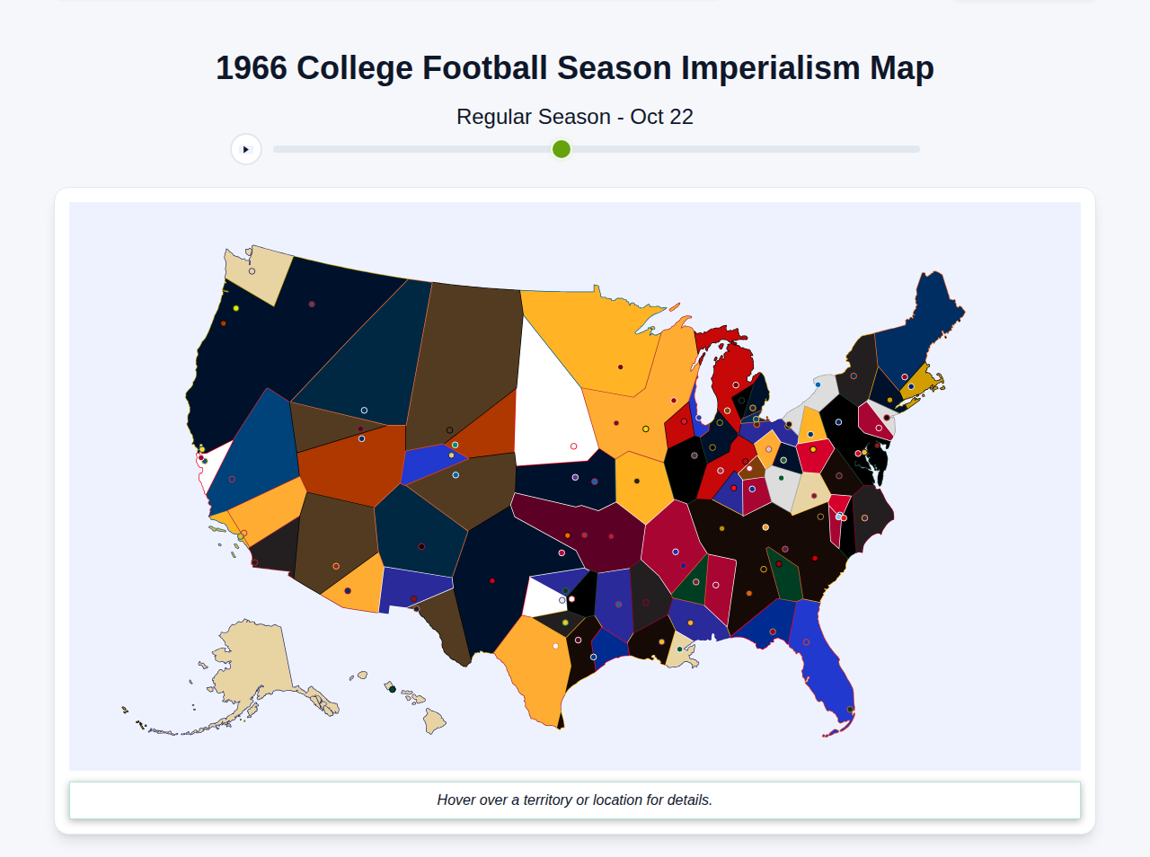1966 College Football Imperialism Map