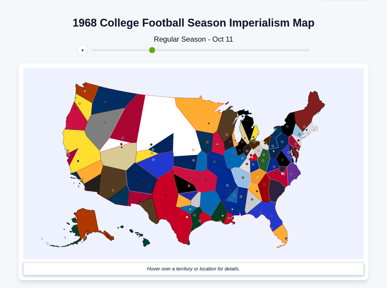 1968 College Football Imperialism Map