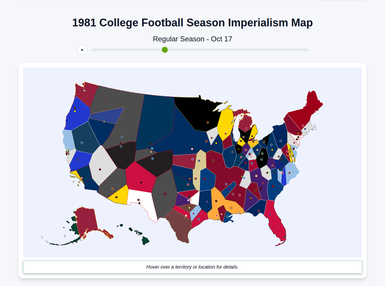 1981 College Football Imperialism Map