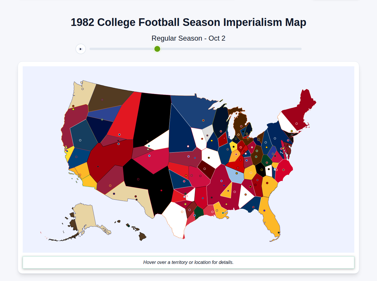 1982 College Football Imperialism Map
