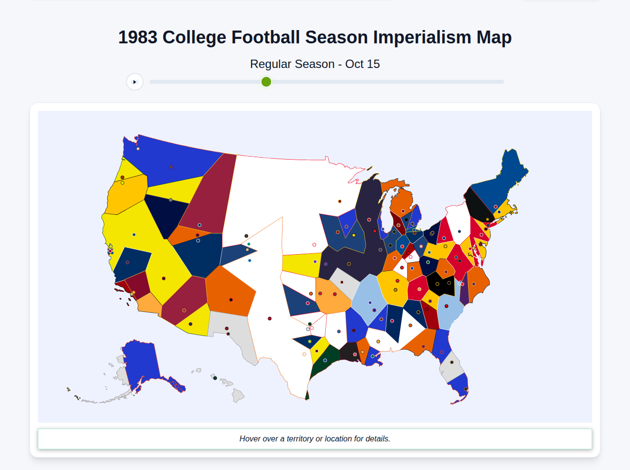 1983 College Football Imperialism Map
