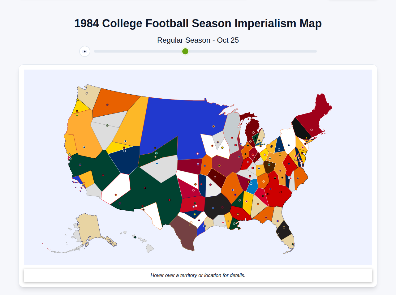 1984 College Football Imperialism Map