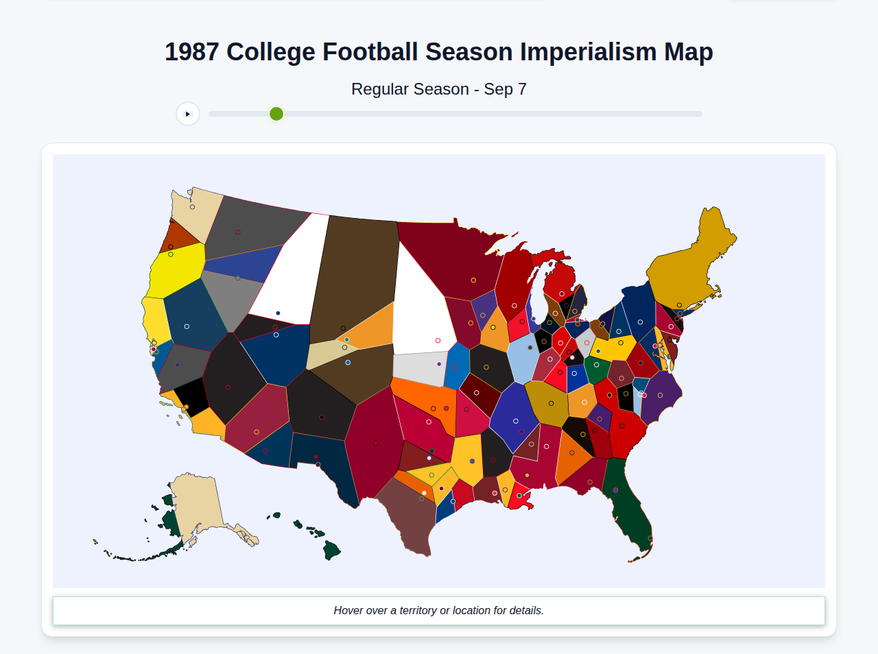 1987 College Football Imperialism Map