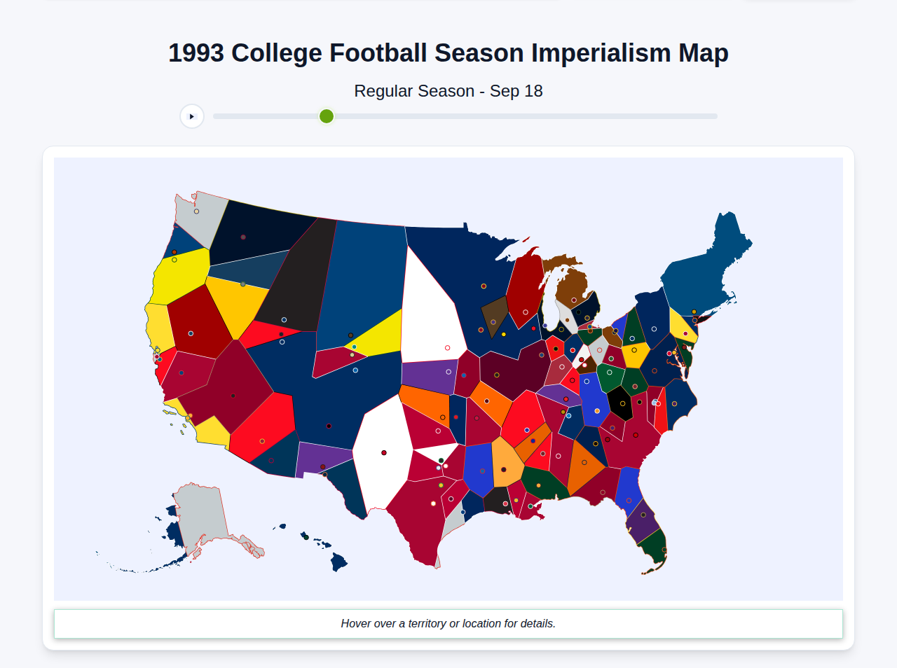 1993 College Football Imperialism Map