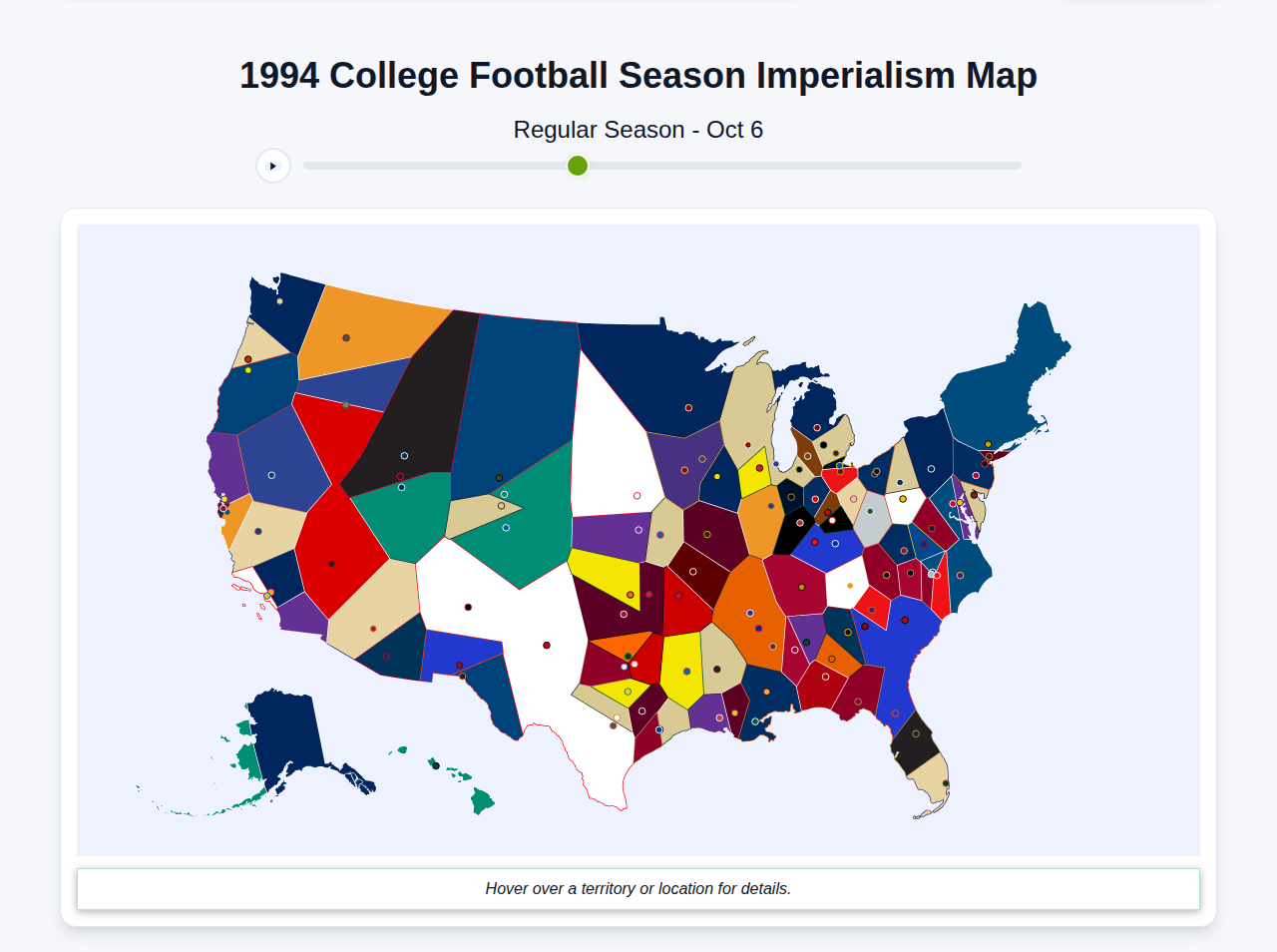 1994 College Football Imperialism Map
