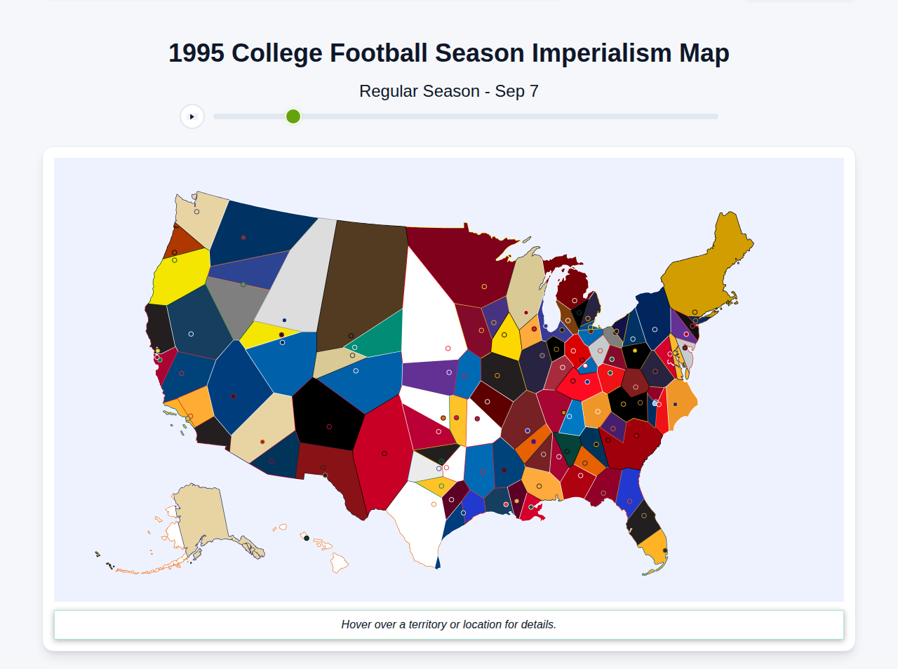 1995 College Football Imperialism Map