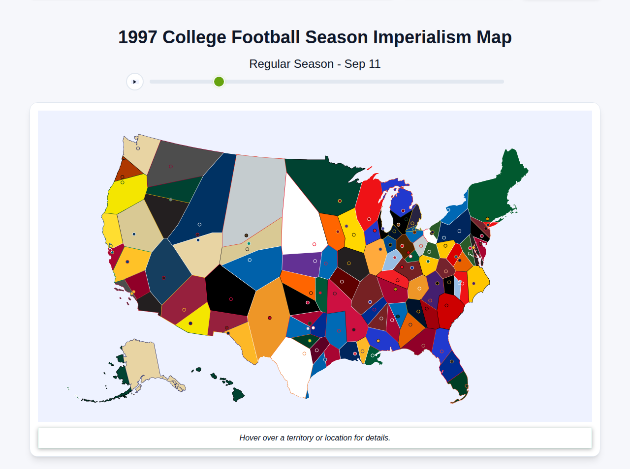 1997 College Football Imperialism Map