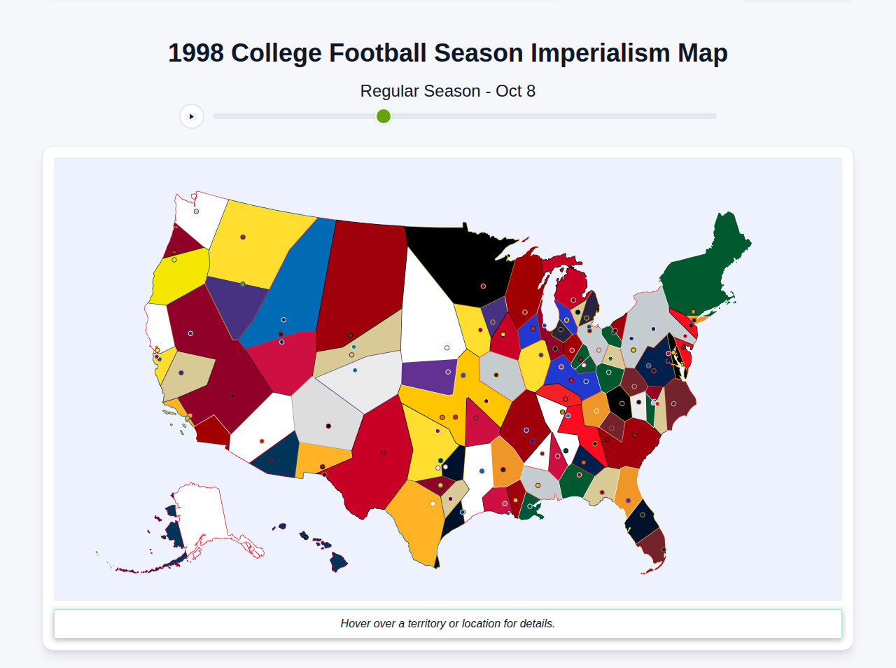 1998 College Football Imperialism Map
