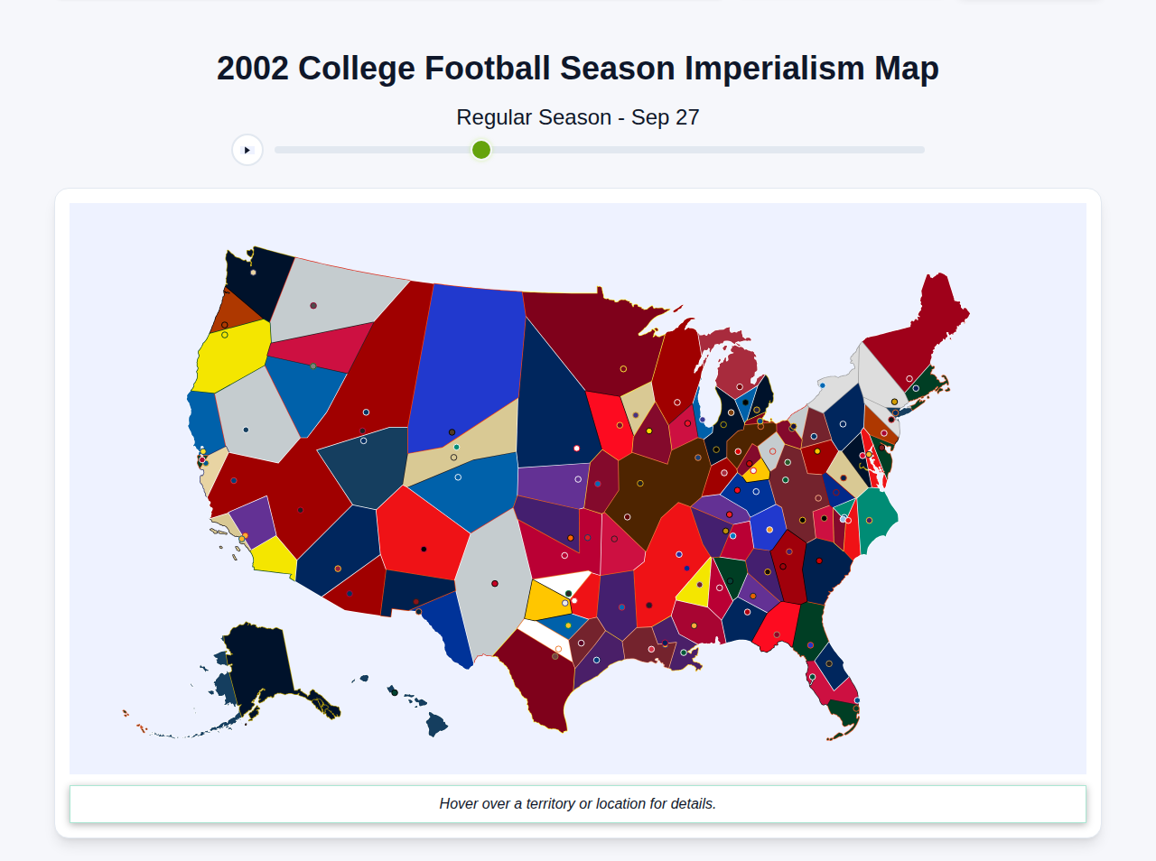2002 College Football Imperialism Map