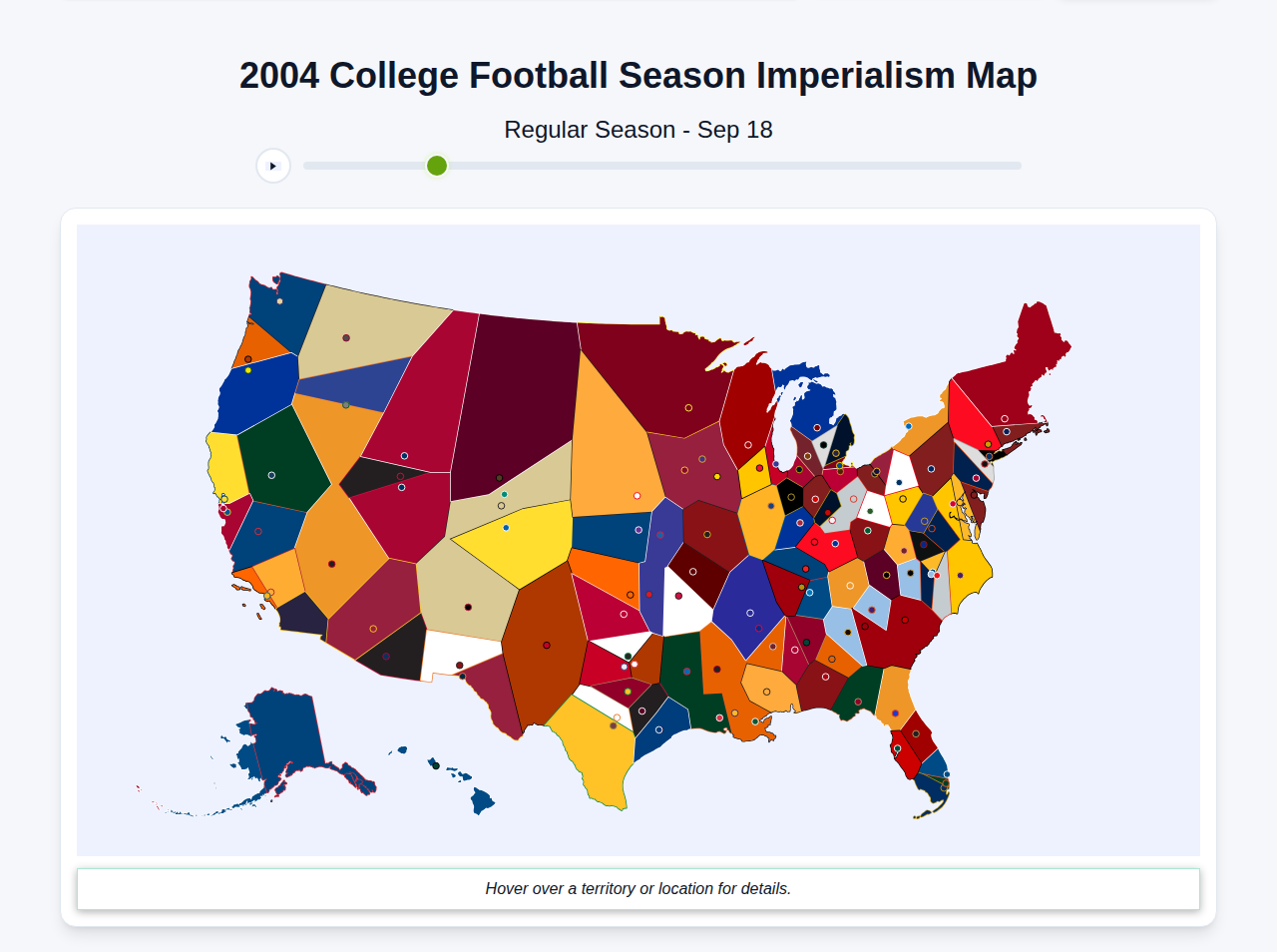 2004 College Football Imperialism Map