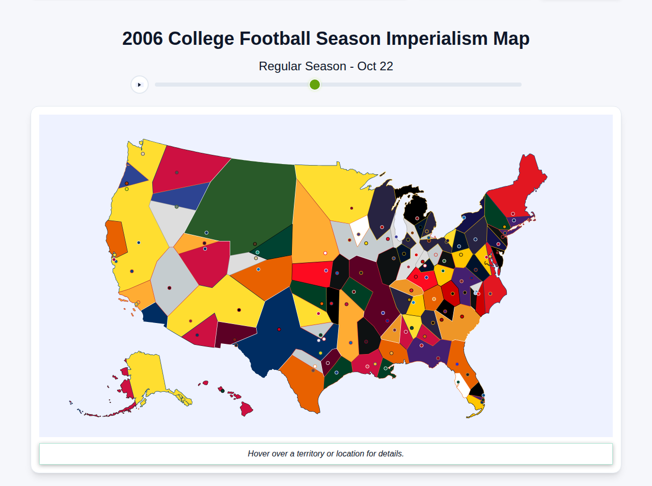 2006 College Football Imperialism Map