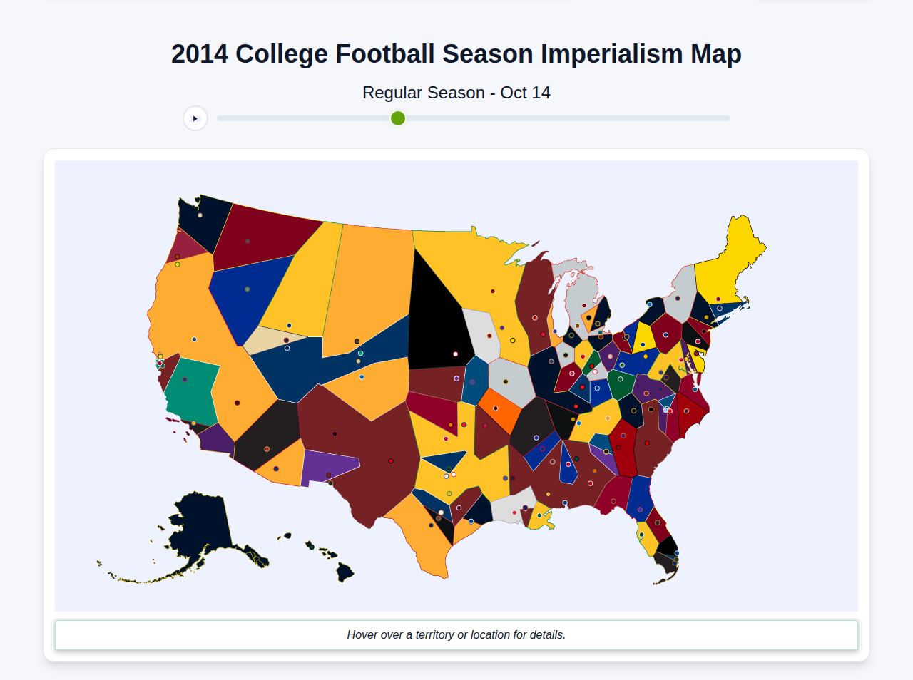 2014 College Football Imperialism Map