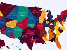 1955 College Football Imperialism Map