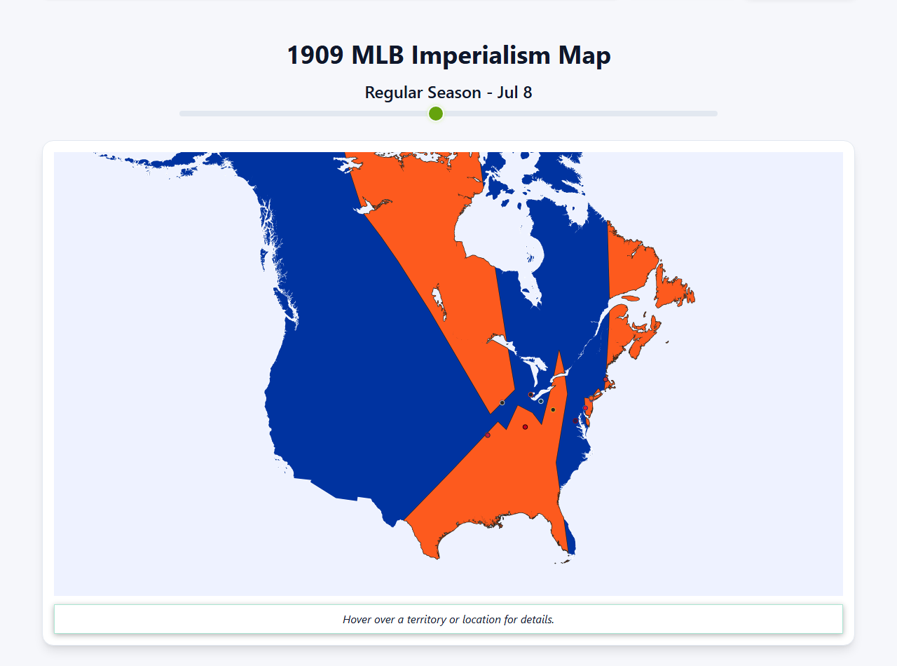 1909 MLB Imperialism Map