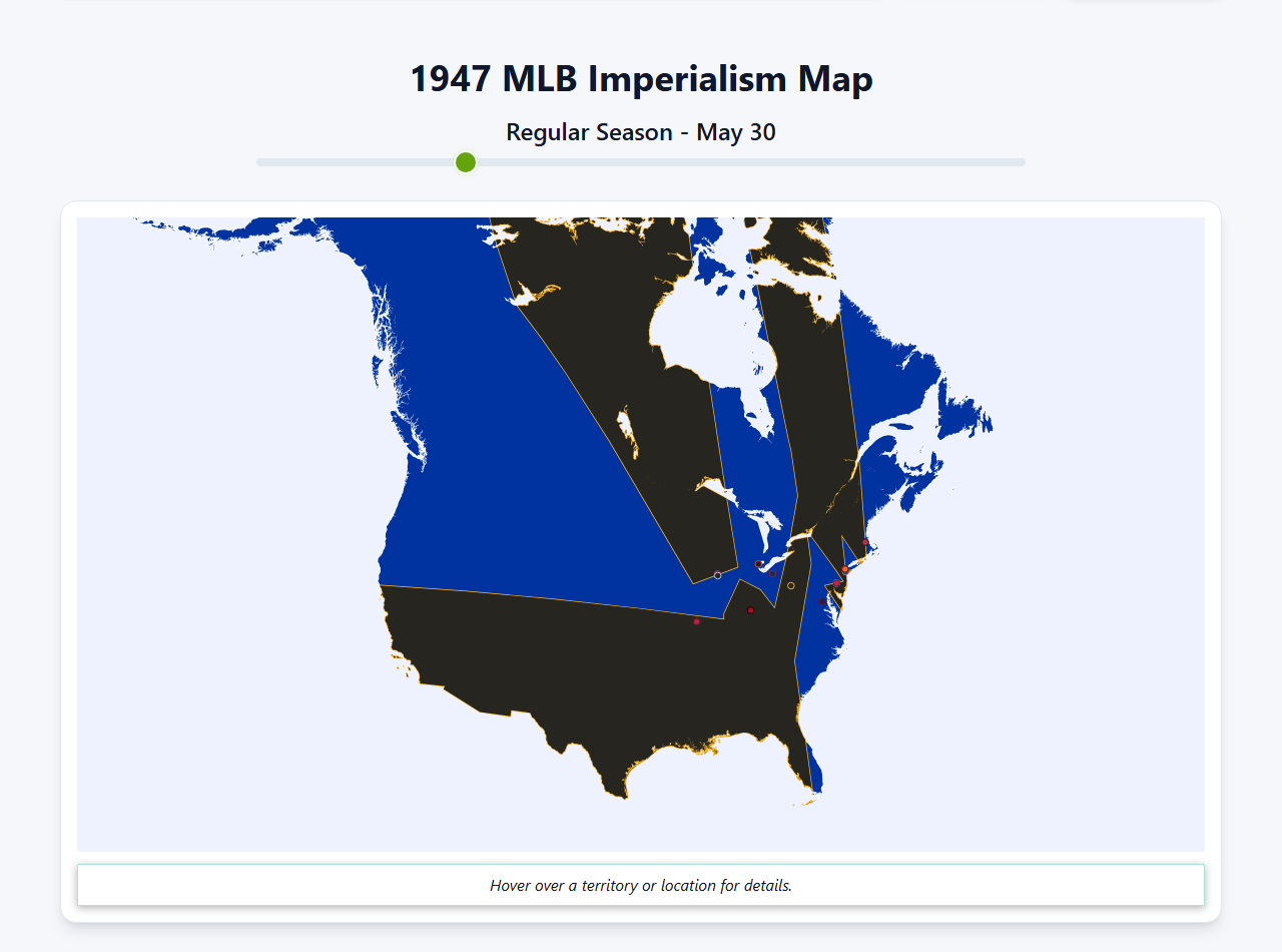 1947 MLB Imperialism Map