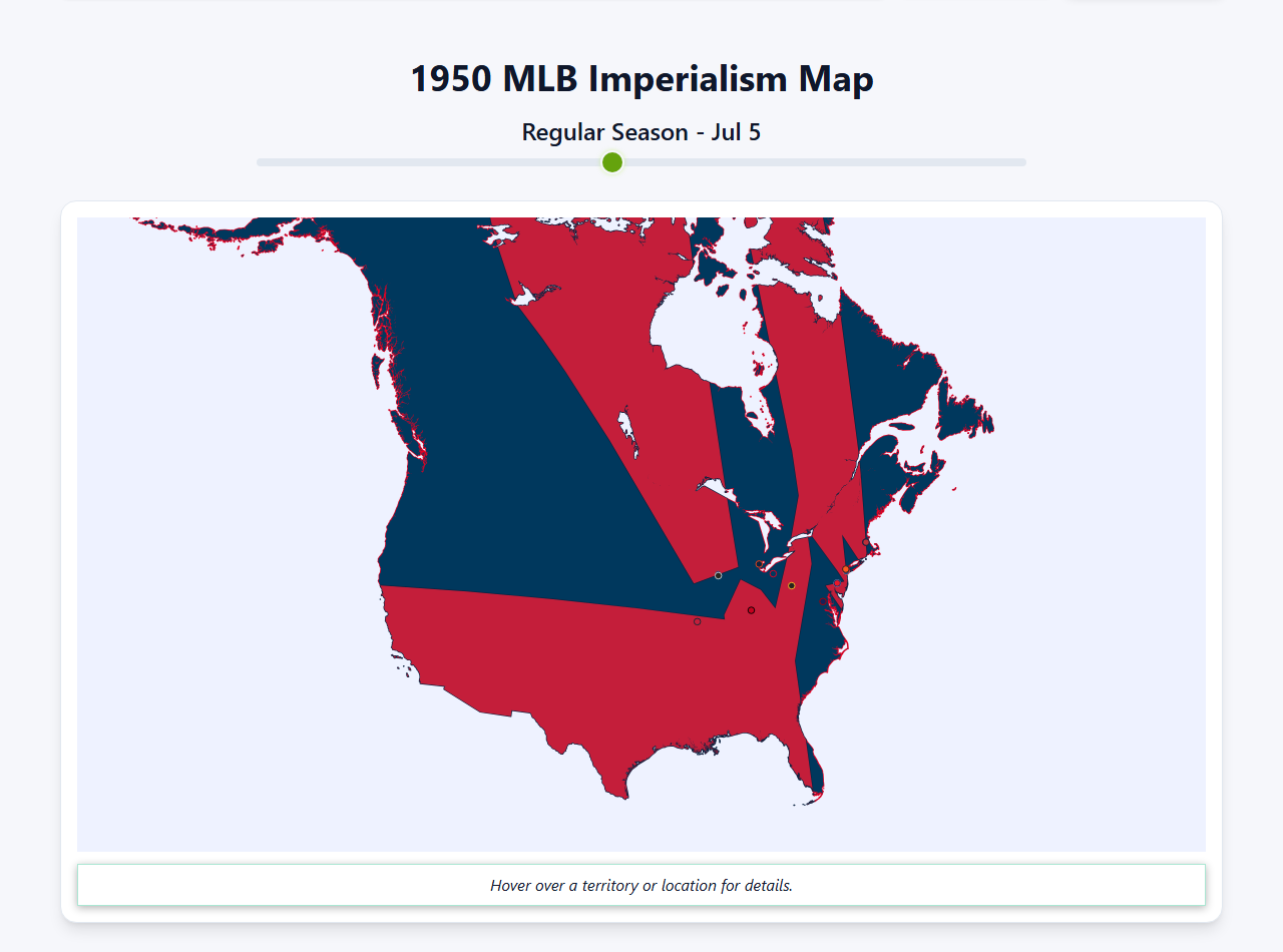 1950 MLB Imperialism Map