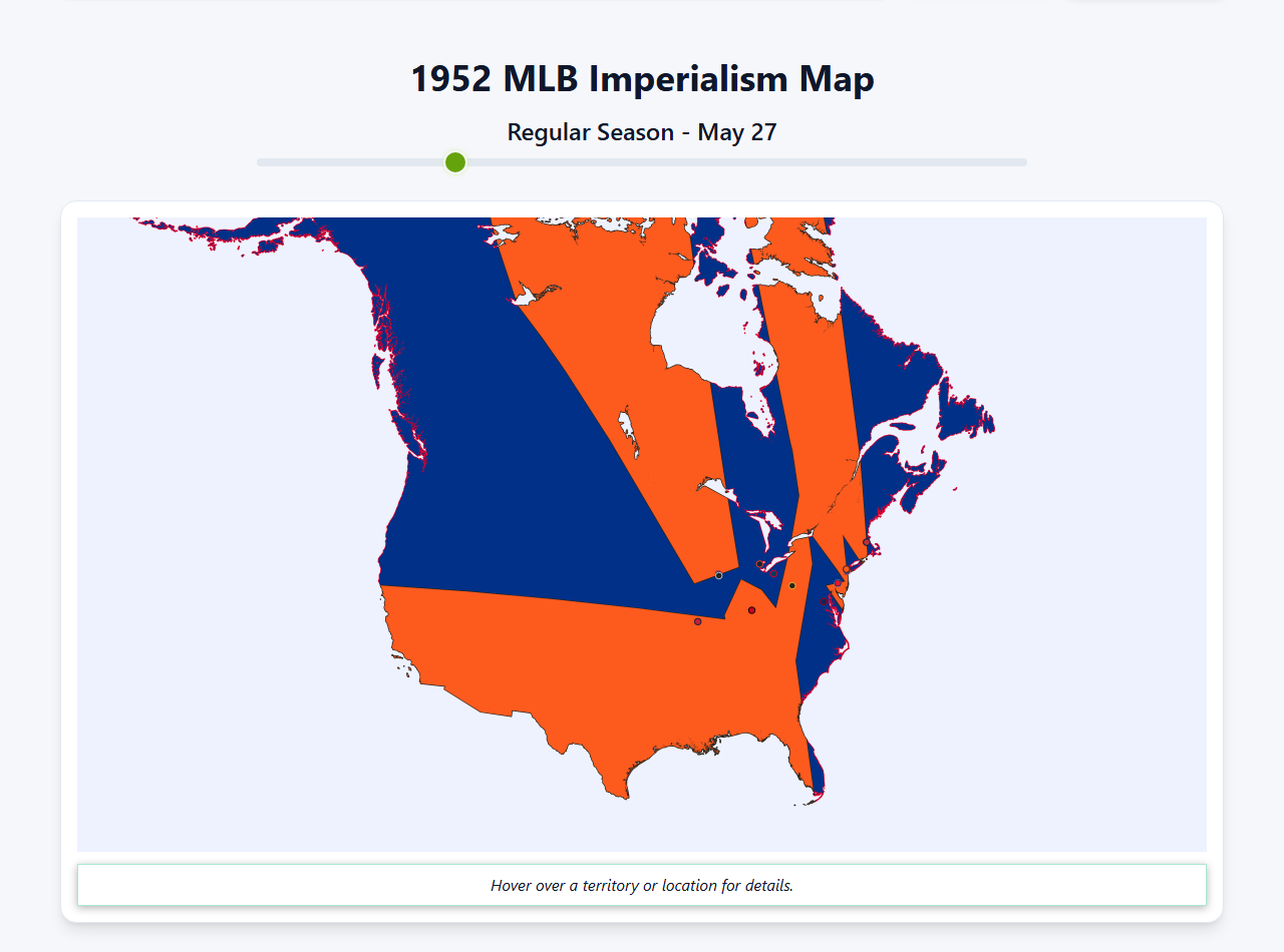 1952 MLB Imperialism Map