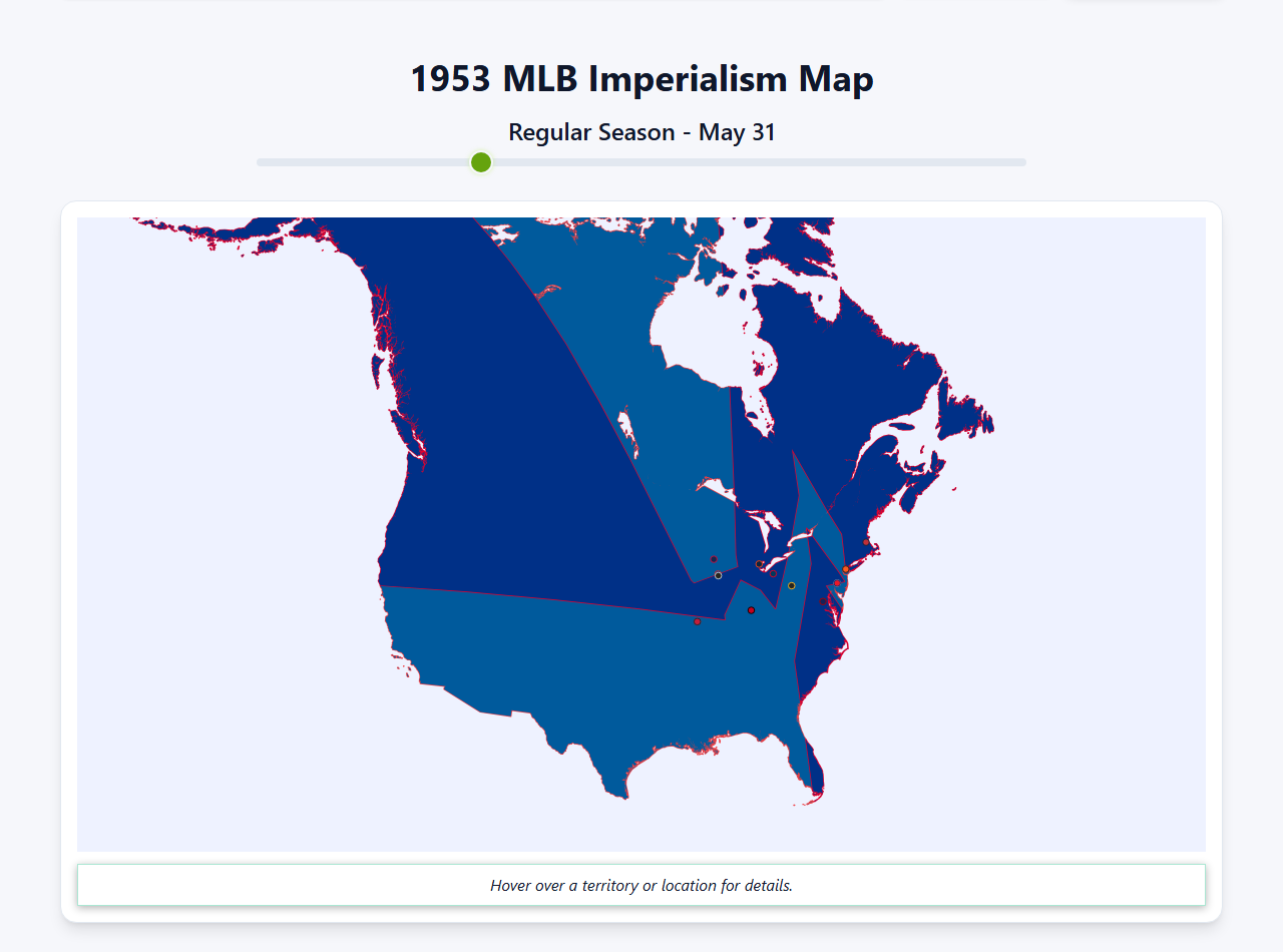 1953 MLB Imperialism Map