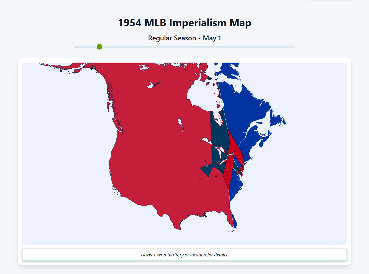 1954 MLB Imperialism Map