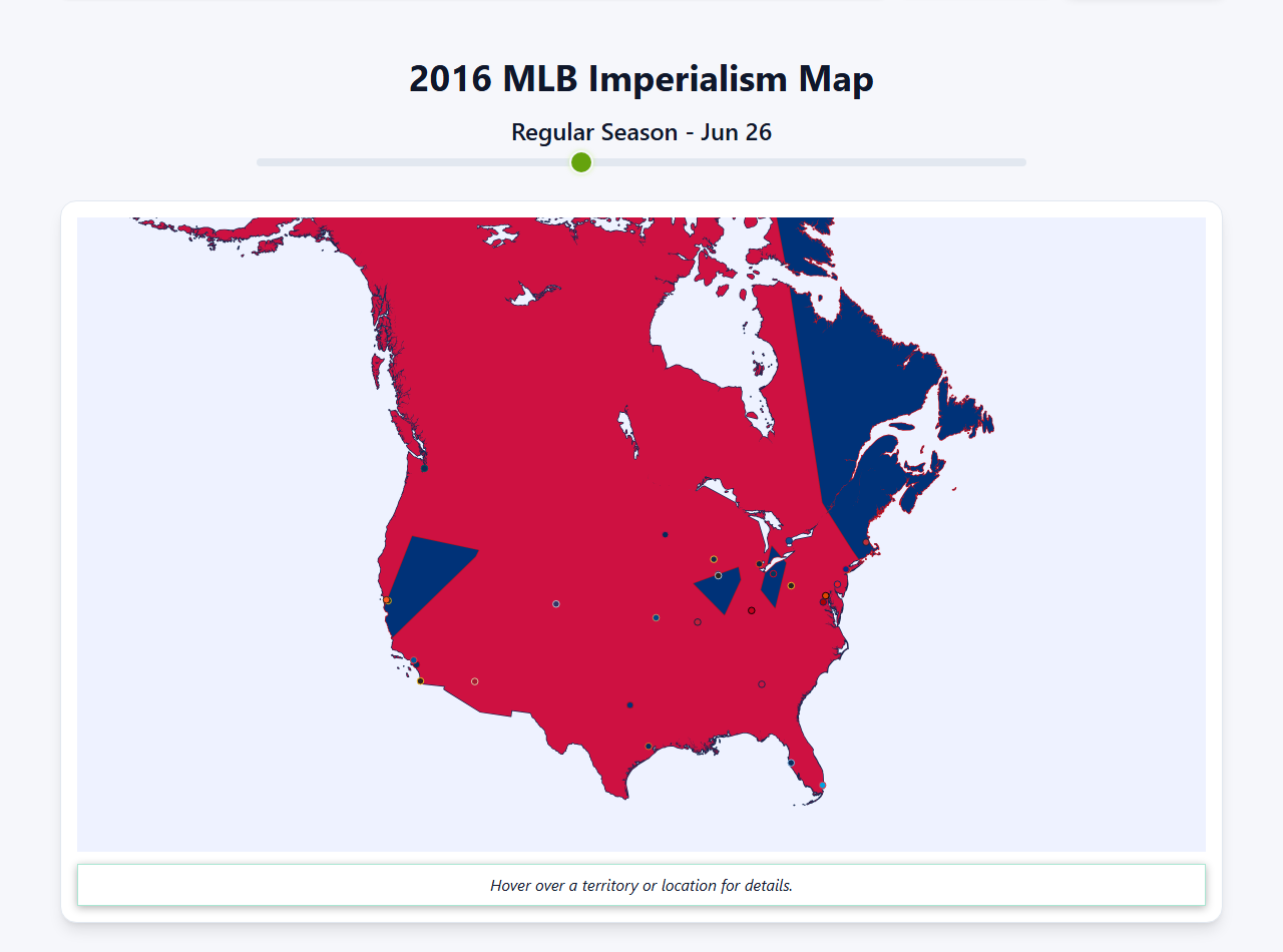 2016 MLB Imperialism Map