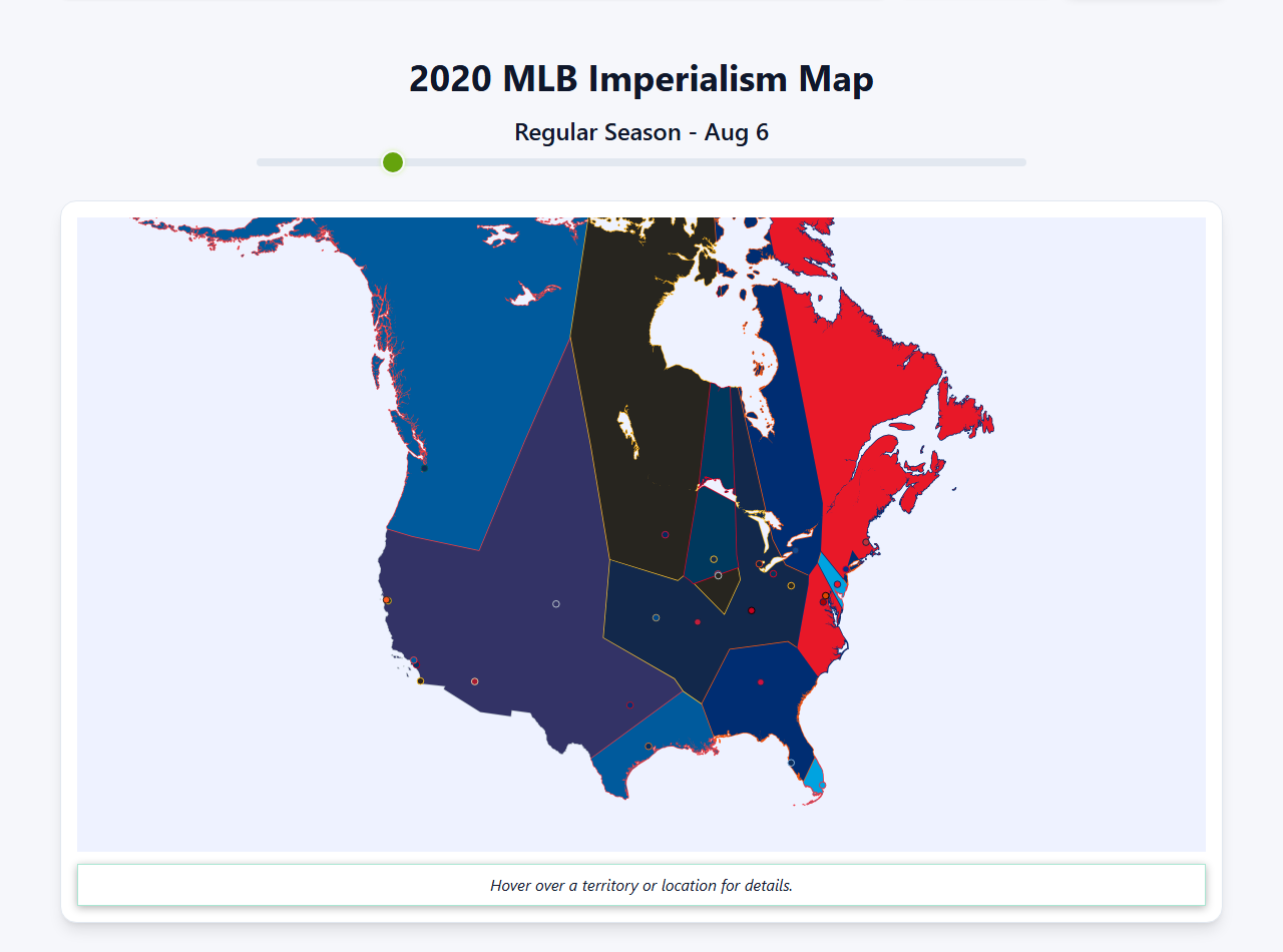 2020 MLB Imperialism Map