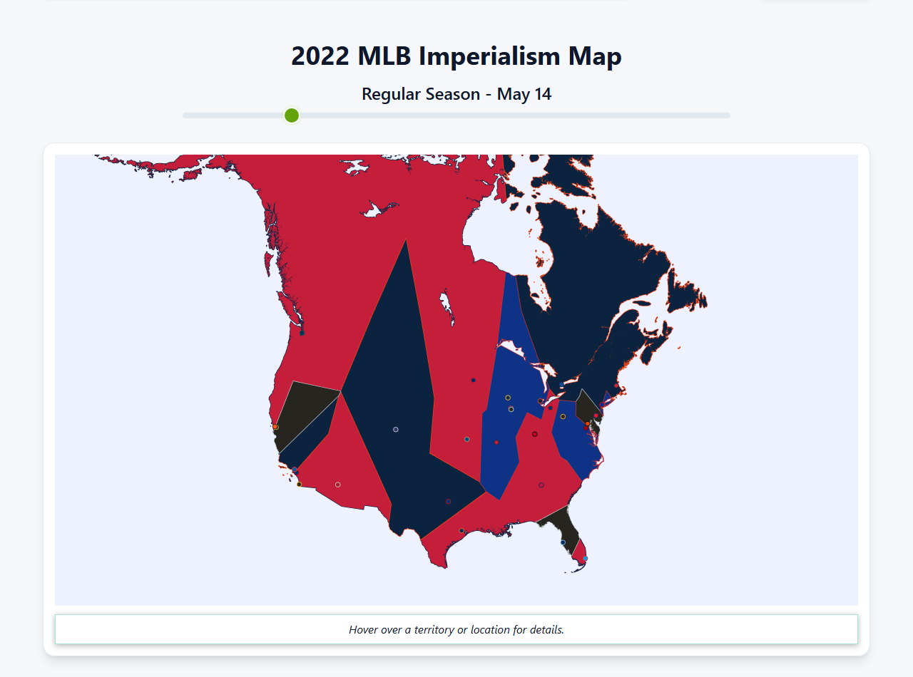 2022 MLB Imperialism Map