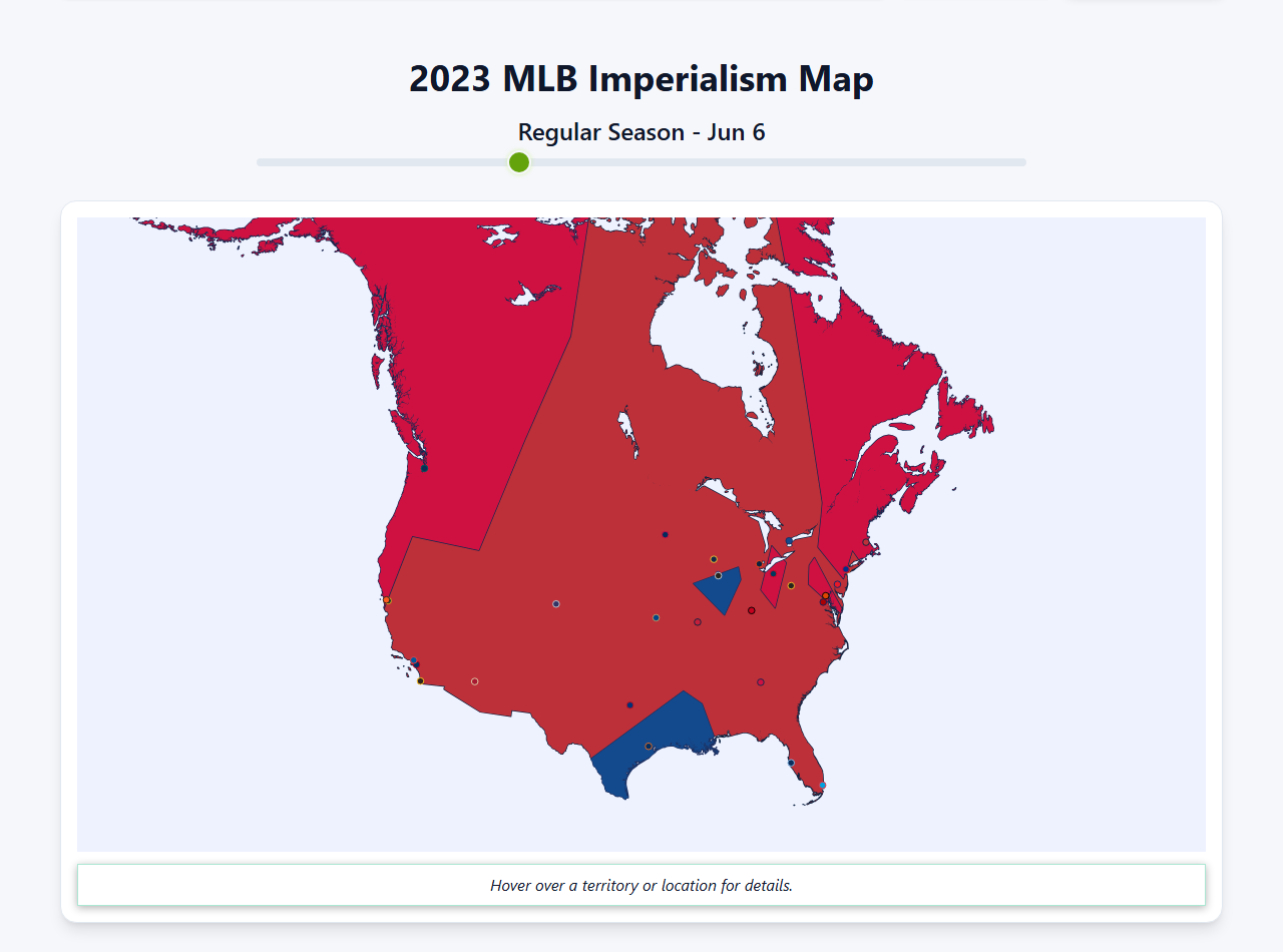 2023 MLB Imperialism Map