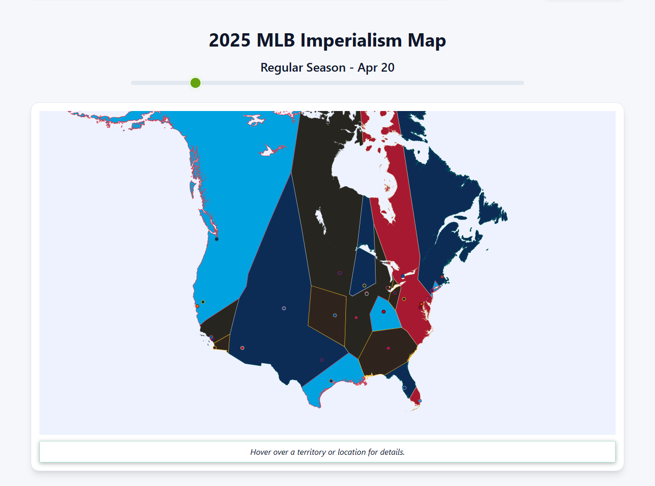 2025 MLB Imperialism Map