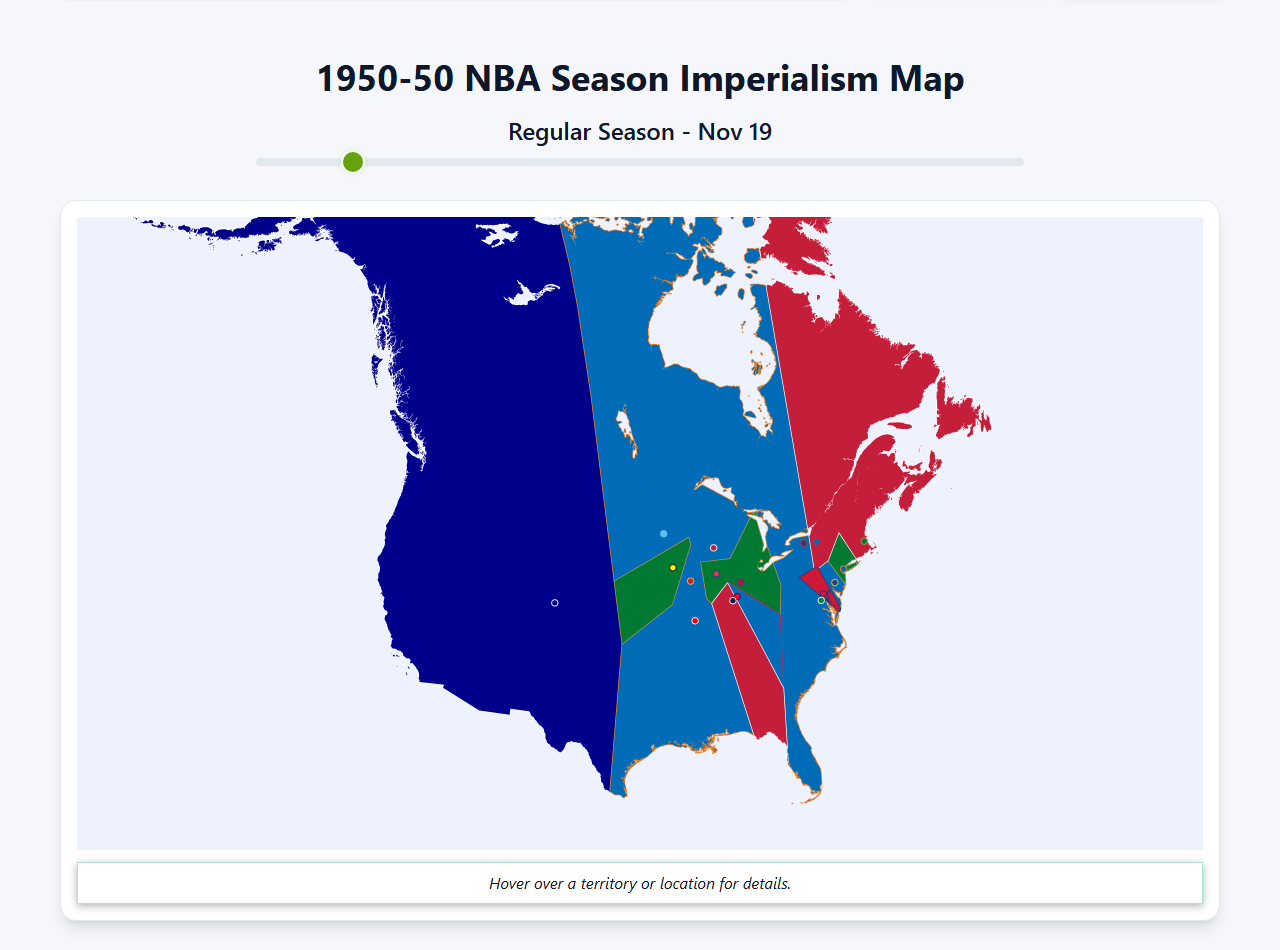1950 NBA Imperialism Map