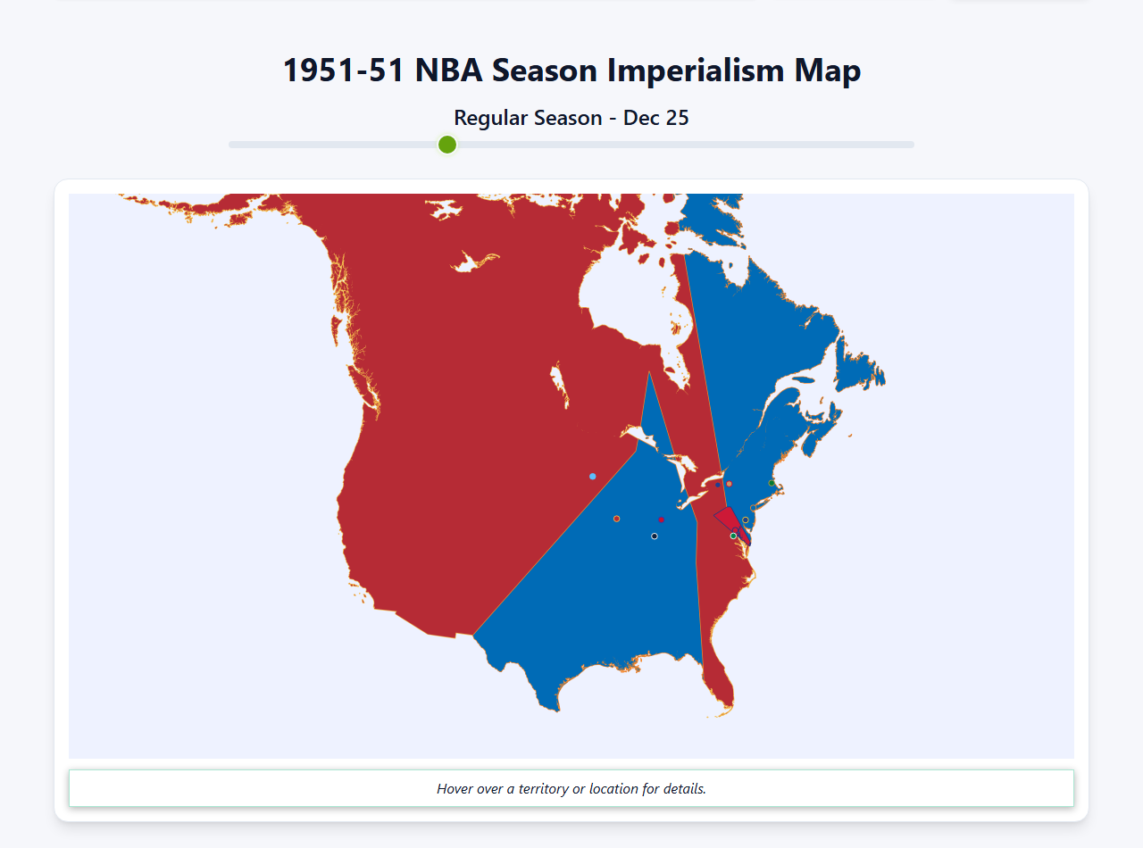 1951 NBA Imperialism Map